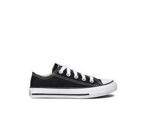 (12k) Converse All Star Ox Lace-Up Black Canvas Kids Plimsolls 3J235C (UK )