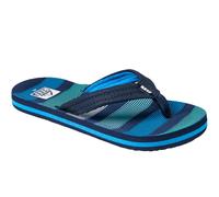(12K UK, Deep Sea Stripes) Reef Childrens Kids Ahi Summer Beach Pool Sandals Thongs Flip Flops