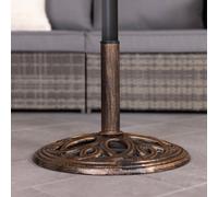 Charles Bentley Round Cast Iron Parasol Umbrella Base 12kg, Bronze