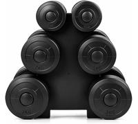 12kg Dumbbell Set with Stand, 1kg 2kg 3kg Hand Weights Pairs with Storage Rack, Home Gym Dumbbells for Strength Training, Fitness, Toning, Exercise Men Women