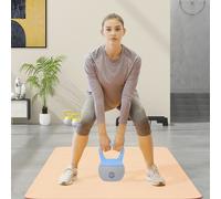 12KG Kettlebell w/ Soft Body, Non-Slip Handle, Light Blue and Grey SPORTNOW Light Blue 12kg