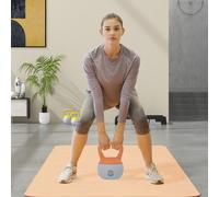 SPORTNOW Soft Kettlebell, 12kg Kettle Bell with Non-Slip Handle for Home Gym Weight Lifting and Strength Training, Orange and Grey