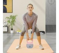 (12Kg, Pink And Grey) Sportnow Kettlebell With Non-Slip Handle