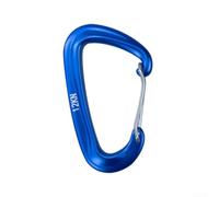 12KN Aluminium D Shape Clip Hook Designed for Climbing and Outdoor Enthusiasts (Blue)