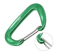 12KN Aluminium D Shape Clip Hook Designed for Climbing and Outdoor Enthusiasts (Green)