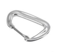 12KN Aluminium D Shape Clip Hook Designed for Climbing and Outdoor Enthusiasts (Silver)