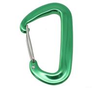 12KN Load Capacity Aluminium D Shape Carabiner Clip Hook for Outdoor Adventure Enthusiasts (Green)