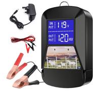 12KV 3J LED Electric Fence Charger, 24KM, Waterproof | 3J pulse energy, LED display, waterproof, covers 24KM, for livestock, pets, poultry, pastures, gardens, ranches