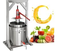 12L/22L/36L Hydraulic Fruit Wine Press with Jack 304 Stainless Steel Manual Juice Maker for Wine, Cider, Vegetables Making Fruit for Outdoor, Kitchen(36L)