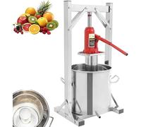 12L/22L/36L Stainless Steel Fruit Wine Press with Hydraulic Jack Manual Cider Press Wine Making Supplies and Equipment for Vegetables Tincture Herbal Juice Making(12L)