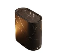 12L Bathroom Bin with lid,Push Button Plastic Bins for Toilet Bin,Kitchen Bins,Bedroom,Office,Living Room,Dog Proof(Black)