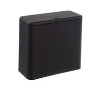 12L Black Kitchen Trash Can with Lids One-Button Start Recycling Bin Bathroom Wastebasket Garba Container for Bedroom & Garden Space-Saving Design
