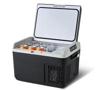 12L Car Fridge Freezer, Portable Camping Fridge with 3-Stage Battery Voltage Protection, Compressor Car Refrigerator with AC/DC Dual Power, -20℃~20℃ Wide Temp Range for Vehicle, Camping, RV, Boat