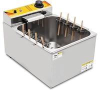 12L Commercial Electric Deep Fryer, 1900W Hot Corn Dog Maker with Adjustable Thermostat. Stainless Steel Construction for Fast Heating and Easy Cleaning. Ideal for Restaurants and Parties.