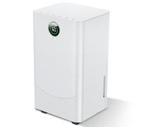 12L/day Dehumidifier with Humidity Sensor & Display and 24-Hour Timer, 3 Dehumidification Modes, Suitable Bedrooms, Office, Basements, Continuous Draining, White
