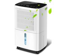 12L/Day Dehumidifiers for Home Damp, Compressor Dehumidifier with Humidity Display&Control, Ultra Quiet, 24 Hour Timer, Water Tank & Drainage Hose, Ideal for Home/Basement/Office Damp, Laundry Drying
