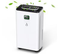 12L/Day Dehumidifiers for Home, Dehumidifier with Digital Humidity Display & Control, 24H Timer, Continuous Drain, 2.5L Water Tank & Drain Hose for Damp & Condensation, Ideal for Basement/Large Room