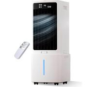 12L Evaporative Air Cooler with Ice Boxes & Remote Control - 3-Speed Portable Air Conditioner Fan, Personal Space Cooler for Bedroom & Office