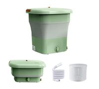 12L Foldable Washing Machine 385X385X405 mm Portable Washer Space Saver Convenience And Efficiency Mini Washer For Home Apartments Dorms Camping Travel(Green)