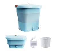 12L Foldable Washing Machine 385X385X405 mm Portable Washer Space Saver Convenience And Efficiency Mini Washer For Home Apartments Dorms Camping Travel(Blue)
