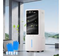 12L Ice Cooling Swamp Cooler, Ventless 800 m³/h Humidifier Fan, Remote Control, 12H Timer, 90° Oscillation