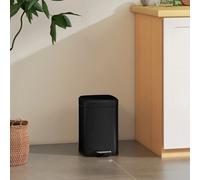 12L Kitchen Pedal Bin, Metal Rubbish Bin With Soft-Close Lid, Black