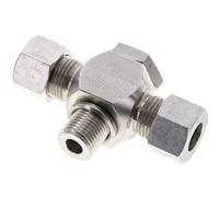 12L & M16x1.5 Stainless Steel Tee Swivel Joint Cutting Fitting with Male Threads 315 bar ISO 8434-1