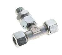 12L & M16x1.5 Zink plated Steel T-Shape Tee Cutting Fitting with Male Threads 315 bar Adjustable ISO 8434-1