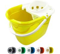 12L Mop Bucket Wringer Floor Mopping Industrial Cleaning Home Yellow