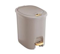 12L Pedal Trash Can for Bathroom & Kitchen, Lotus Grey, Stylish Waste Bin with Lid for Home, Living Room, Office, Durable & Easy to Clean