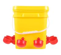 12L Plastic Poultry Feeder, Multiple Compartments, Drop Resistant Yellow | Reusable Design Helps Reduce Mess, Smooth Burr-Free Finish, Suitable for Pigeons and Quail Outdoors