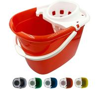 12L Red Mop Bucket with Removable Wringer - Colour-Coded for High-Risk Areas (Code 103969)