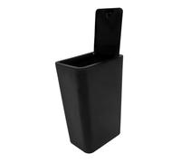 12L Slim Trash Can with Press Lid, Lar Opening - Black ABS Waste Bin for Bathroom & Kitchen, Modern Design Garba Basket for Home & Living Room, Space-Saving Solut