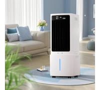 12L Standalone Swamp Cooler, Windowless 800 m³/h Evaporative Humidifier with Remote Control, 12H Timer, 90° Oscillation