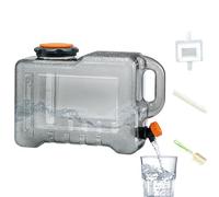 12L Water Bottle With Tap, 17.5x26.5x40cm Camping Water Tank With Lid, Portable Water Tank With Tap, Water Storage With Taps, For Picnics, Hiking, Motorhome