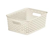 Curver Nestable Rattan Effect Basket White (12L)
