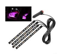 12LED Car Interior Light Strip, Multicolor Ambient Lamp 12LED | with USB Power, 1. Silicone Footwell Dashboard Decor Lighting Kit for Auto Truck Van Fitment(Pink)