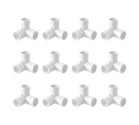 12lots Durability Water Pipe Connectors Elbow Corner Side Outlet Tees Fitting for Furniture and Garden Structures Angles Tees Corner Connector