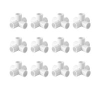 12lots Durability Water Pipe Connectors Elbow Corner Side Outlet Tees Fitting for Furniture and Garden Structures Angles Tees Corner Connector