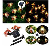 (12M 100LEDs) Solar Powered Honey Bee String Lights 20 30 50 100 Led For Garden Outdoor Fairy lamp Decor