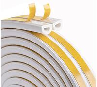 12M Door Window Sealing Tape, Type D Foam Draught Excluder Tape for Anti-Collision/Soundproof/Waterproof/Dustproof (White)