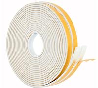 12M Foam Seal Tape Self-Adhesive 6mm(W) x3mm(T) for Doors Windows, Door Seal Weather Strip for Noise Soundproofing White (2 X 6m Each)
