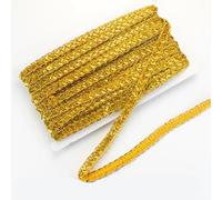 12M Gold Sequin Ribbon,Glitter Sequin Trim Fabric Paillette Ribbon Trim for Sewing Decoration,1CM