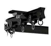 12m Long Black Flexible Ceiling Track - Adjustable L & U Shape Rail for Hotels, Hospitals, Dining Rooms - Quiet Sliding System, Easy Installation, Durable Design