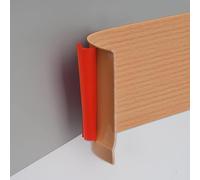 12M PVC Skirting Board Trim Self-Adhesive,Flexible Skirting Boards Covers,Peel and Stick Wall Base Board Moulding Strip,Baseboard Molding Tape(10cm,Yellow Wood Grain)