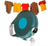 12m Retractable Reel Washing Line Outdoor Wall Mounted Extendable Clothes Line