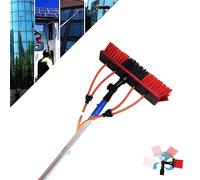 12m rod/35cm brush head large extendable window cleaning pole 10m window brush solar panel cleaner conservatory roof cleaner Washing equipment easy to install, convenient water supply