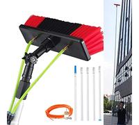 12M Window Cleaner Kit for Solar Panels, Water-Fed Cleaning Pole 4-12M, Includes 30cm Brush Head, Ideal for Photovoltaic and Window Cleaning, Efficient and Easy to Use