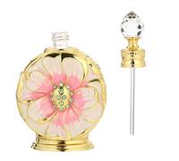 12ml Black Glass Rose Flower Perfume Bottle for Essential Oil