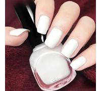 12ML White Nail Polish,Milky White Nail Polish,Quick Dry Nail Varnish,Quick Dry &Long Lasting Nail Paint,Long Lasting Nail Polish,No Need Baking Nail Varnish,Nail Polish for DIY Nail Art Manicure